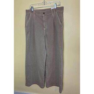 American Eagle Womens Size 14 High Rise Wide Leg Stretch‎ Taupe Pants